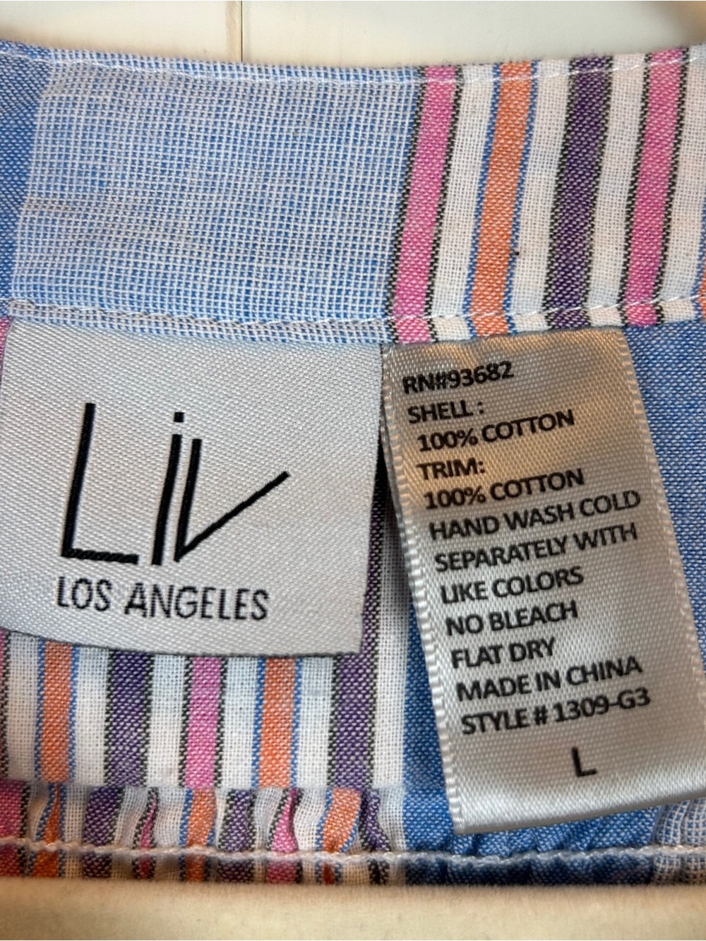 Liv Los Angeles Striped Cotton Tunic Top - Picture 3 of 13